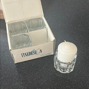 “Italdesign” Candle/Egg holders; Set of 4